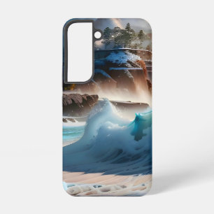 Funda Para Samsung Galaxy S22 Paisaje 1 de las olas del océano frente a la playa