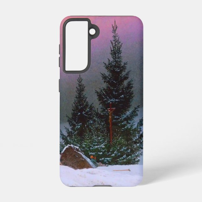 Funda Para Samsung Galaxy Paisaje invernal Caspar David Friedrich (Reverso )