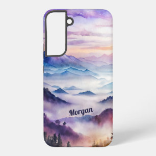 Funda Para Samsung Galaxy S22+ Paisaje personalizado de niebla de montaña con acu