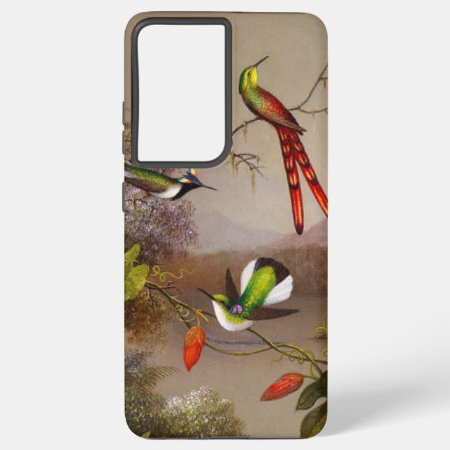 Funda Para Samsung Galaxy Paisaje tropical con 10 Hummingbirds Heade (Reverso )