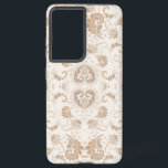 Funda Para Samsung Galaxy S21 Ultra Paisley en beige estética moderna Tan Brown<br><div class="desc">Paisley en beige estética moderna Tan Brown</div>