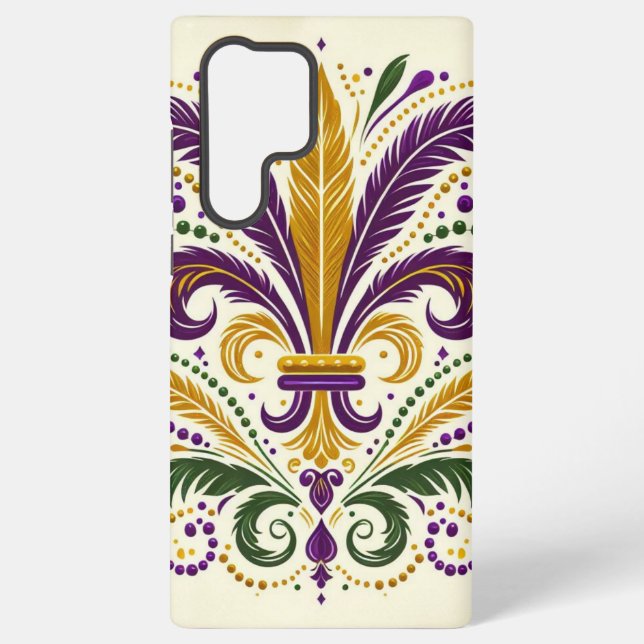 Funda Para Samsung Galaxy Pañuelos de lis amarillo, violeta verde (Reverso )
