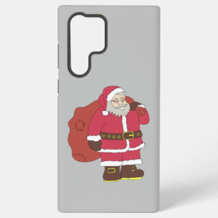 Funda Para Samsung Galaxy S22 Ultra Papá Noel de rojo con bolsa de regalos y gafas