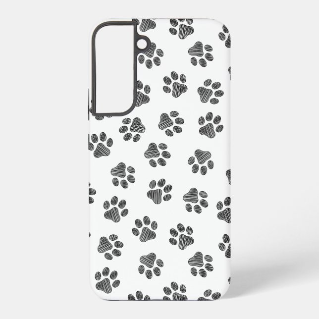 Funda Para Samsung Galaxy Papas de perro, garras de perro, patas negras (Reverso )