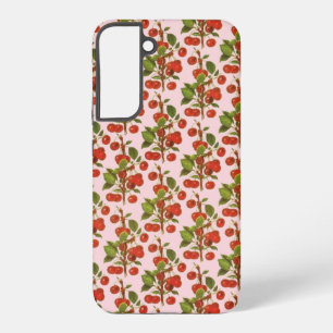 Funda Para Samsung Galaxy S22+ Papel pintado de cerezas vintage