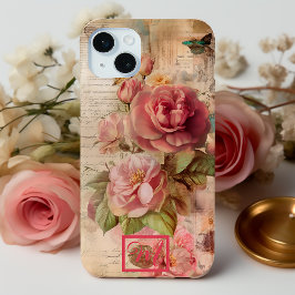 Funda Para Samsung Galaxy S21+ Papiro Amorado con Flor Rosa Vintage de moda