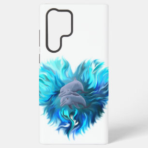 Funda Para Samsung Galaxy S22 Ultra Par de delfines