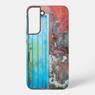 Funda Para Samsung Galaxy S22+ Pared colorida, puerta y persianas