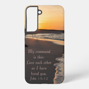 Funda Para Samsung Galaxy S22+ Pareja Caminando Playa Al Amanecer Juan 15 12 Sams