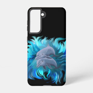Funda Para Samsung Galaxy S21 Pareja de delfines
