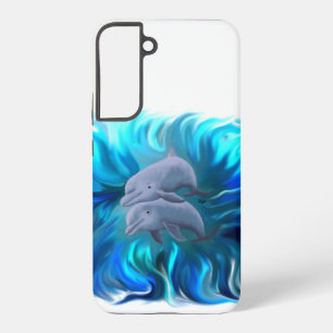 Funda Para Samsung Galaxy S22+ Pareja de delfines