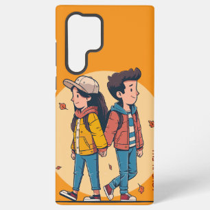 Funda Para Samsung Galaxy S22 Ultra Pareja de la mano caminando juntos en otoño