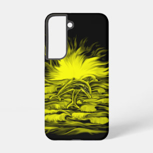 Funda Para Samsung Galaxy S22 Pareja delfín al sol