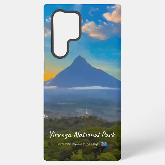 Funda Para Samsung Galaxy Parque Nacional Virunga, RD Congo - Volcán (Reverso )