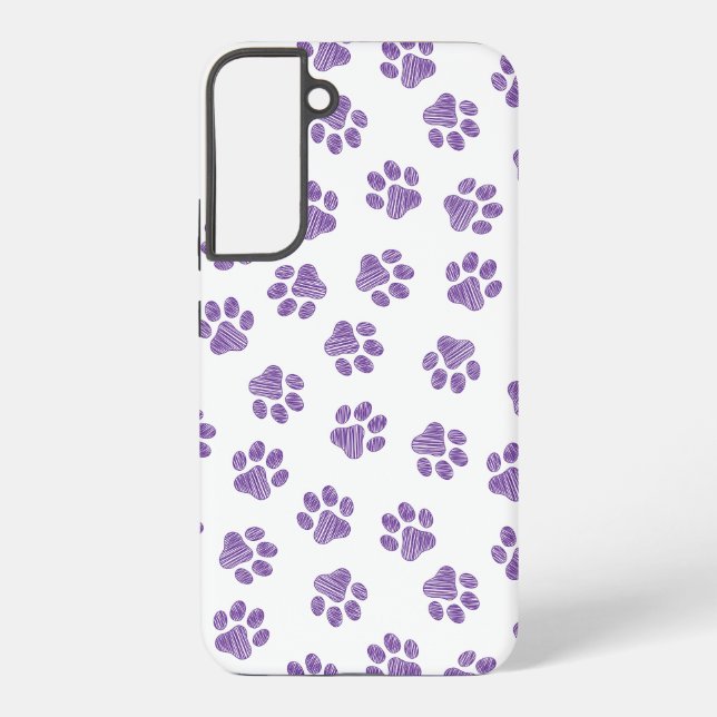 Funda Para Samsung Galaxy Pasta de perro, garras de perro, garras moradas (Reverso )