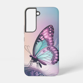 Funda Para Samsung Galaxy S22 Pastel Fractal Butterfly Art