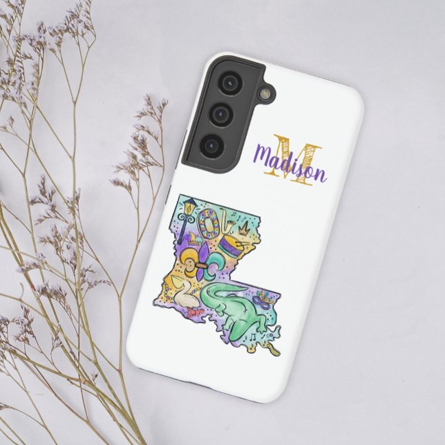 Funda Para Samsung Galaxy Pastel Mardi Gras Louisiana Nombre inicial (Subido por el creador)