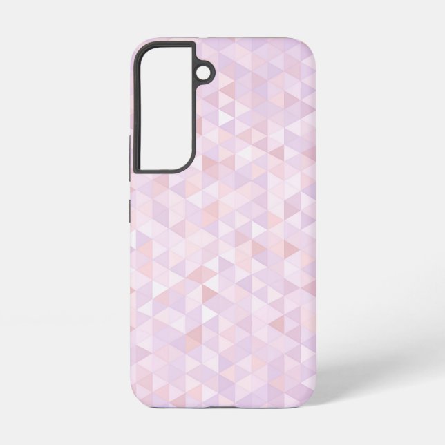Funda Para Samsung Galaxy Pastel Pink Triangle Pattern (Reverso )