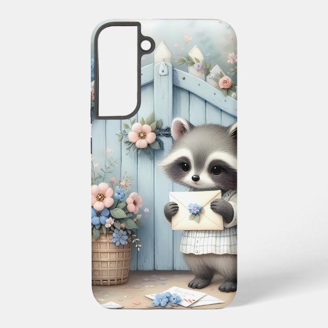 Funda Para Samsung Galaxy Pastel Raccoon Letter Garden (Reverso )