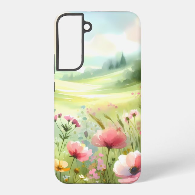 Funda Para Samsung Galaxy Pastel Wildflower Meadow Landscape (Reverso )