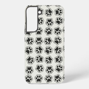 Funda Para Samsung Galaxy S22+ Patas negras, patas de perro, patas de gato, conto