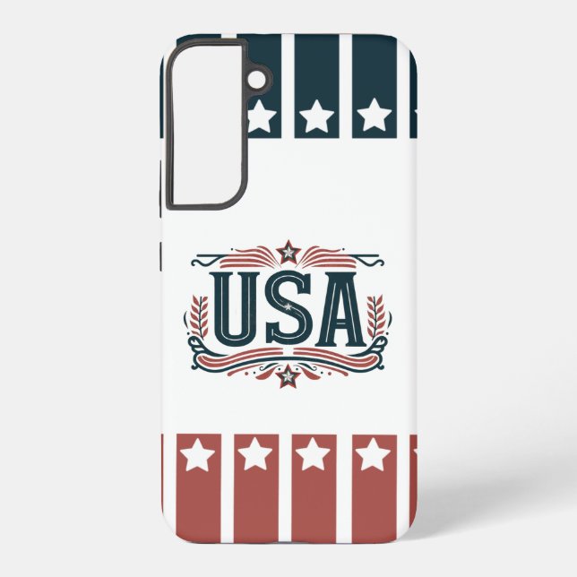 Funda Para Samsung Galaxy Patriótico, EEUU vintage (Reverso )
