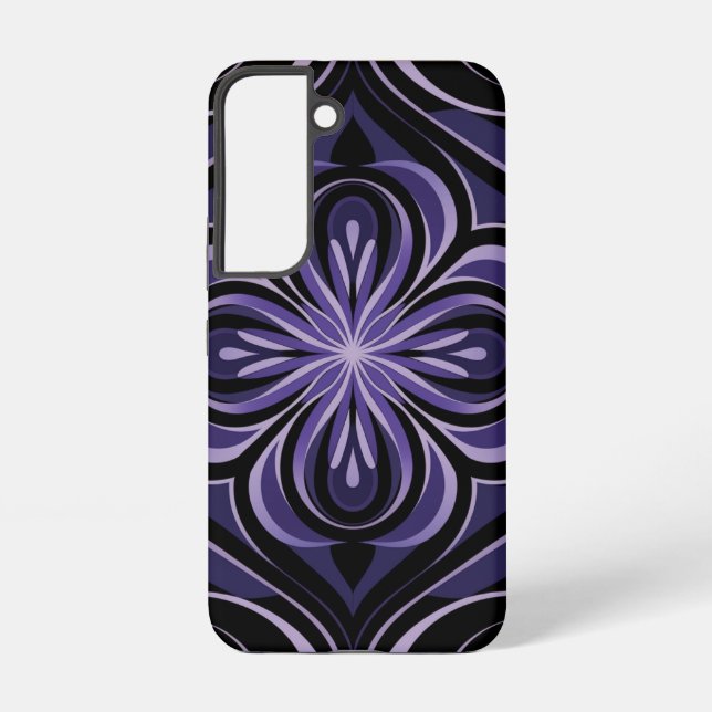 Funda Para Samsung Galaxy Patrón abstracto de Mandala púrpura moderna (Reverso )
