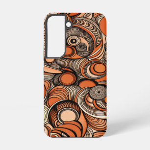 Funda Para Samsung Galaxy S22 Patrón abstracto moderno de melocotón naranja