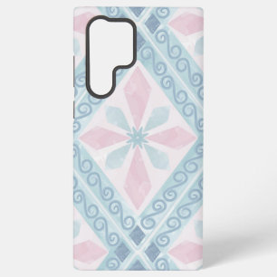 Funda Para Samsung Galaxy S22 Ultra patrón azul en forma de diamante