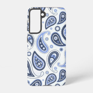 Funda Para Samsung Galaxy S21 Patrón azul paisley