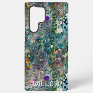 Funda Para Samsung Galaxy S22 Ultra Patrón Boho de Flor Silvestre Personalizado y Herm