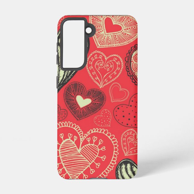 Funda Para Samsung Galaxy Patrón cardíaco (Reverso )