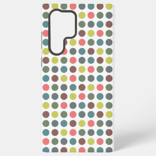 Funda Para Samsung Galaxy S22 Ultra Patrón colorido de los años 70 con puntos de polka