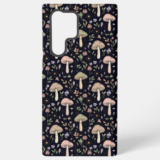 Funda Para Samsung Galaxy S22 Ultra Patrón continuo de hongos oscuros y ricos Goblinco
