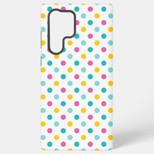 Funda Para Samsung Galaxy S22 Ultra Patrón continuo de lunares coloridos
