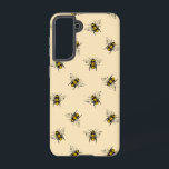 Funda Para Samsung Galaxy S21 Patrón de abejas reina<br><div class="desc">Los patrones de abejas de miel son una forma divertida y elegante de añadir un toque de encanto retro a la decoración de tu casa. Eche un vistazo a este diseño de estilo vintage con un grupo de abejas.</div>