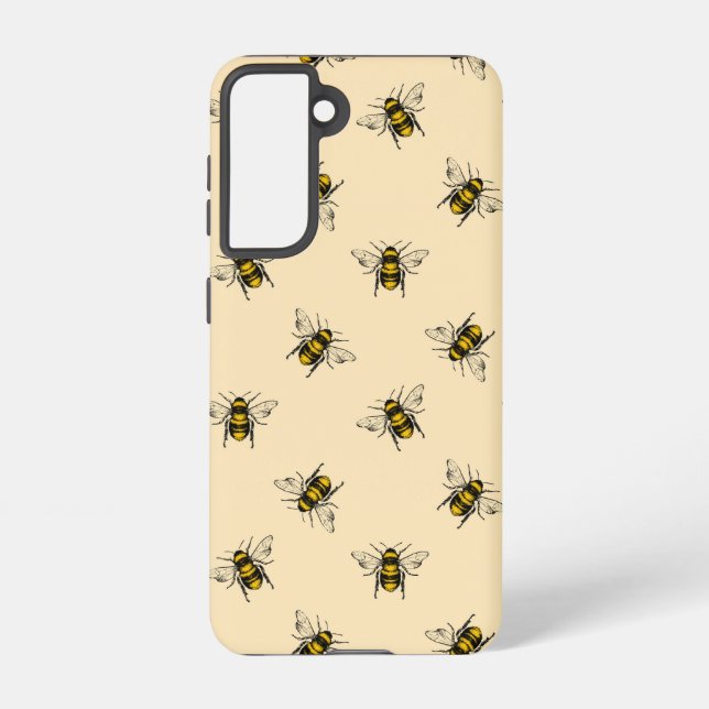 Funda Para Samsung Galaxy Patrón de abejas reina (Reverso )