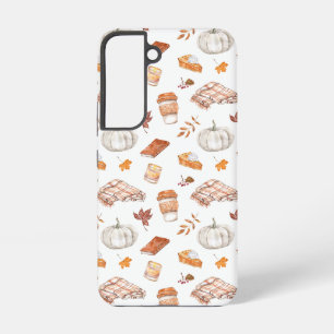 Funda Para Samsung Galaxy S22 Patrón de Acuarela de Esenciales Otoño Acogedor