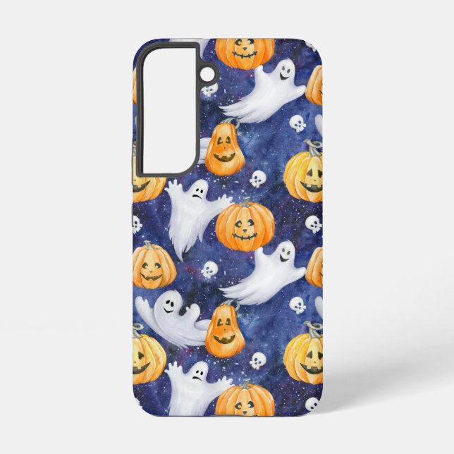 Funda Para Samsung Galaxy Patrón de acuarela de Halloween (Reverso )