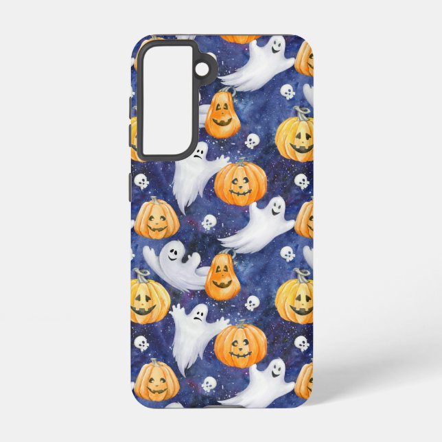 Funda Para Samsung Galaxy Patrón de acuarela de Halloween (Reverso )