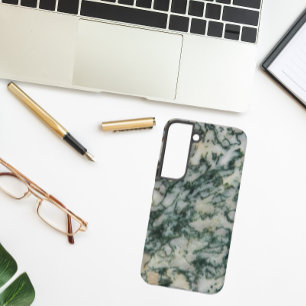 Funda Para Samsung Galaxy S22 Patrón de Ágata de Árbol Verde