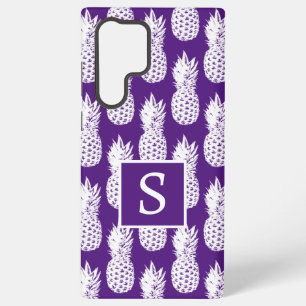 Funda Para Samsung Galaxy S22 Ultra Patrón de amante de piña púrpura