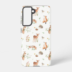 Funda Para Samsung Galaxy S21 Patrón de amigos animales de Woodland