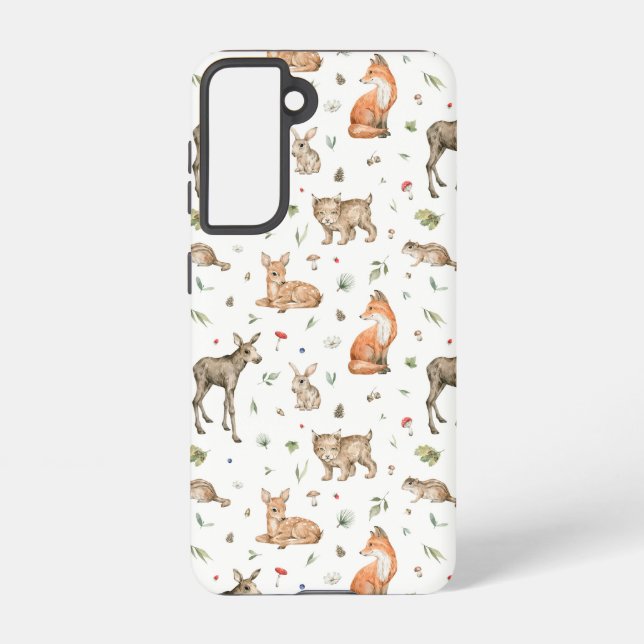 Funda Para Samsung Galaxy Patrón de animales de bosque (Reverso )