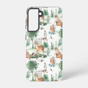 Funda Para Samsung Galaxy S21 Patrón de animales de Woodland Baby