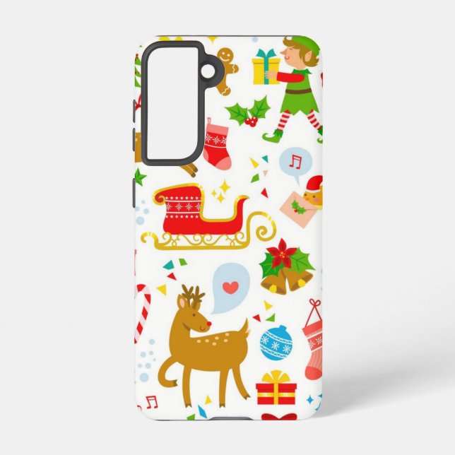 Funda Para Samsung Galaxy Patrón de año nuevo (Reverso )