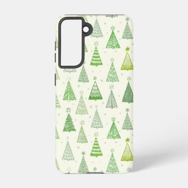 Funda Para Samsung Galaxy patrón de árbol de Navidad (Reverso )