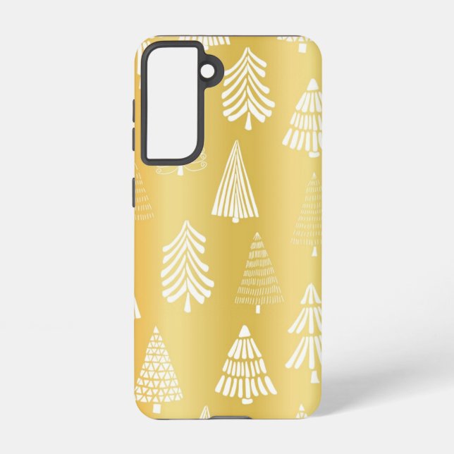 Funda Para Samsung Galaxy patrón de árbol de Navidad (Reverso )