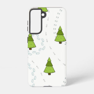 Funda Para Samsung Galaxy S21 patrón de árbol de Navidad