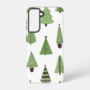 Funda Para Samsung Galaxy S21 patrón de árbol de Navidad